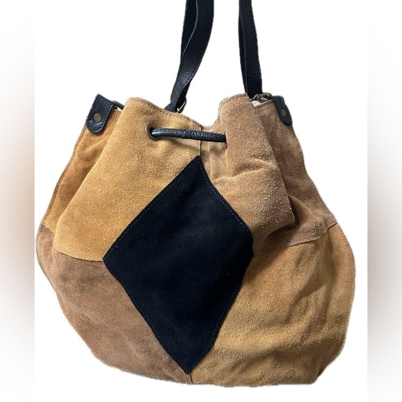 🚨FINAL PRICE🚨Free People Tovey Brown Suede Bucket Bag Handmade - Picture 10 of 11